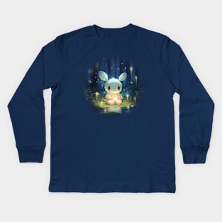 Alone in the mysterious forest Kids Long Sleeve T-Shirt